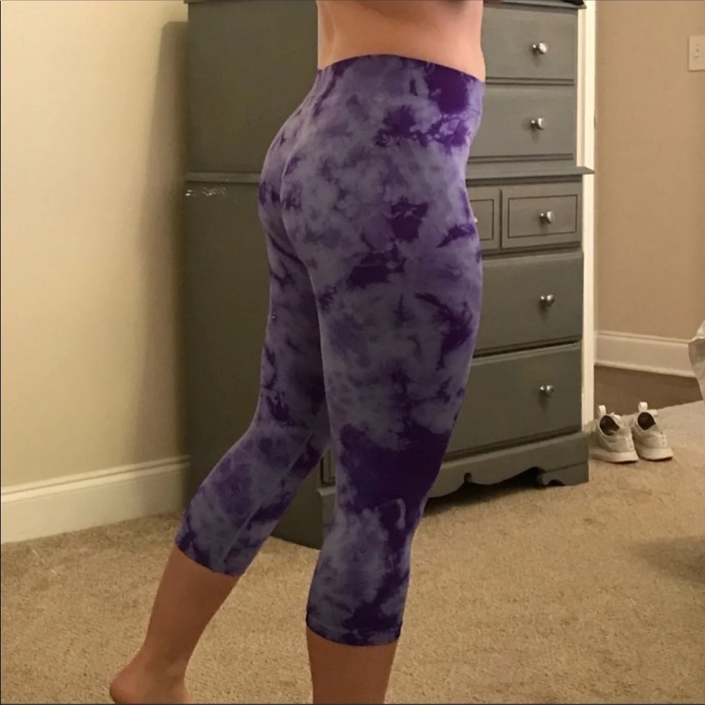 Adidas climalite tie dye crop legging